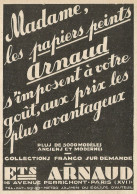 Collections Franco Etablissements ARNAUD - Pubblicità 1929 - Advertising - Advertising