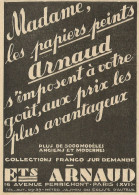 Collections Franco ETS. ARNAUD - Pubblicità 1929 - Advertising - Advertising