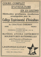 Collège Expèrimental D'Aviculture - LAGRANGE & LEGAY - Pubblicità 1928 - Advertising