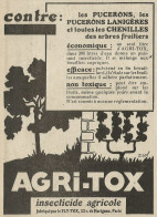 Insetticida Agricolo AGRI-TOX - Pubblicità 1929 - Advertising - Advertising