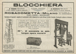 Blocchiera ROSACOMETTA - Pubblicità 1925 - Advertising - Advertising