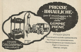 Presse Idrauliche Cesare Galbadini - Illustrazione PROUS - Pubblicità 1927 - Advertising