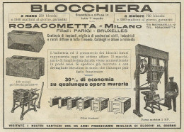 Blocchiera ROSACOMETTA - Pubblicità 1925 - Advertising - Advertising