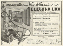 Frigolux - Aspirapolvere ELECTRO-LUX - Pubblicità 1933 - Advertising - Advertising