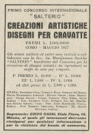 1° Concorso Internazionale SALTERIO - Pubblicità 1927 - Advertising - Reclame