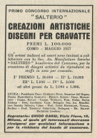 1° Concorso Internazionale SALTERIO Disegnatore Cravatte - Pubblicità 1927 - Reclame