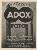 ADOX Foto La Più Antica Fabbrica Fotografica - Pubblicità 1943 - Advertis. - Reclame