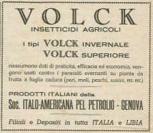 Insetticidi Agricoli VOLCK - Pubblicità 1933 - Advertising - Werbung