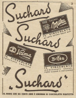 SUCHARD Il Cioccolato Perfetto - Pubblicità 1934 - Advertising - Werbung