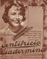 Dentifricio DIADERMINA - Pubblicità 1939 - Advertising - Werbung