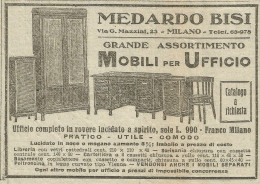 Mobili Per Ufficio MEDARDO BISI - Pubblicità 1930 - Advertising - Werbung