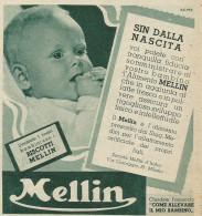 Biscotti  MELLIN Sin Dalla Nascita - Pubblicità 1939 - Advertising - Publicités