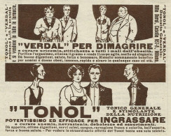 VERDAL & TONOL - Esaurimenti - Stitichezza - Pubblicità 1930 - Advertising - Reclame