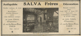 Antiquités SALVA FRERES - Pubblicità 1929 - Advertising - Publicités