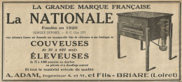 LA NATIONALE èleveuses De Poussins Au Charbon - Pubblicità 1929 - Advert. - Publicités