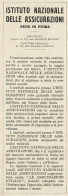 Istituto Nazionale Delle Assicurazioni - Pubblicità 1929 - Advertising - Publicités