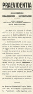 Assicurazioni PRAEVIDENTIA - Pubblicità 1933 - Advertising - Reclame