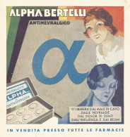 Antinevralgico ALPHA BERTELLI - Pubblicità 1932 - Vintage Advert - Reclame