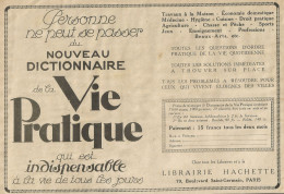 Dictionnaire De La Vie Pratique - Pubblicità 1929 - Advertising - Publicités