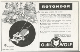 Rotondor OUTILS WOLF - Pubblicità 1962 - Advertising - Reclame