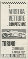 II Mostra Vetture Competizione - Museo Automobile Torino - Pubblicità 1967 - Publicités