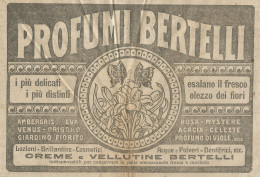 Profumi BERTELLI - Pubblicità 1916 - Advertising - Publicités