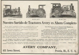 Tractores AVERY Company - Pubblicità 1913 - Advertising - Werbung