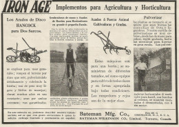 IRON AGE - Arados De Disco Hancock - Pubblicità 1913 - Advertising - Advertising