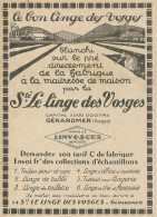 Le Bon Linge Des Vosges - GERARDMER - Pubblicità 1929 - Advertising - Publicités