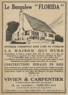 Vivien & Carpentier - Le Bungalow FLORIDA - Pubblicità 1928 - Advertising - Werbung