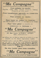 Immobiliare Ma Campagne - Pubblicità 1928 - Advertising - Publicidad