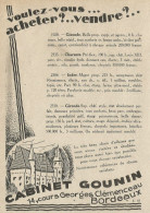 Immobiliare GOUNIN - Pubblicità 1929 - Advertising - Publicités