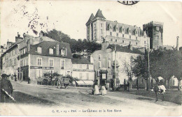 64 - PAU - Le Château Et La Rue Marca - Pau