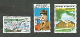 République CENTRAFRICAINE N°102, 148, 149 Neufs** Cote 4.75€ - Central African Republic