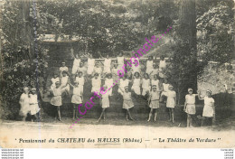 69. Pensionnat Du Château Des HALLES . Le Théatre De Verdure .  CPA Animée . - Andere & Zonder Classificatie