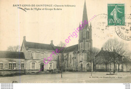 17.  SAINT GENIS DE SAINTONGE .  Place De L'Eglise Et Groupe Scolaire . - Altri & Non Classificati