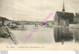 89.  SENS .  Le Nouveau Pont Et Saint-Maurice . - Sens