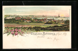 Lithographie Schleswig, Panorama  - Schleswig