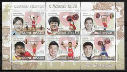 GUINEE BISSAU Feuillet  N° 2790/95  * * ( Cote 20e ) Jo 2008 Halterophilie Champions Chinois - Gewichtheffen