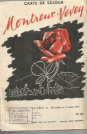 Dépliant Touristique LIVRET Montreux Vevey  MONTRE SUISSE 1961 Carte De Sejour 30 Pages - Dépliants Touristiques