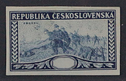 1937, TSCHECHOSLOWAKEI (373) Gefecht Bei ZBOROV, Ungezähntes Essay, SELTEN - Unused Stamps