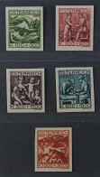 Österreich  442-46 U (*)  Fürsorge 1924 UNGEZÄHNT, Sehr SELTEN, KW 700,- € - Unused Stamps