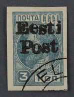 1941, Estland ELWA 3, Werktätige 3 K. Sauber Gestempelt, Fotoattest BPP, 650,-€ - Besetzungen 1938-45