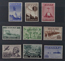 1947, GRIECHENLAND 541-48 ** Befreiung, 8 Werte Kpl. Postfrisch, 100,-€ - Nuevos