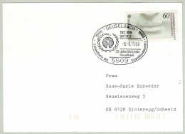 Deutsche Bundespost 1986, Postkarte Tag Der Umwelt Deuselbach - Hinteregg (Schweiz), Luftmessnetz, Luft / Air - Umweltschutz Und Klima