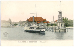 DE - Konstanz A. Bodensee - Hafenpartie     Belle Carte Bateau Port   * - Konstanz