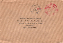 ENVELOPPE  AVEC CACHET PARIS NAVAL LE 17/09/1982 - MARINE NATIONALE - SERVICE DE SANTE - Seepost