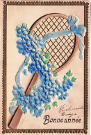 TENNIS - Bonne Année - Carte Gauffrée 1910 - Año Nuevo