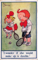 TENNIS - Illustrateur Signé Fred Bachamar - I Wonder If She Would Make Up A Double  - Otros & Sin Clasificación