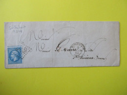 Marcophilie - Enveloppe Lettre - Alsace Oblitération Schlestadt - Sélestat Pour Amiens - 1865 - Covers & Documents